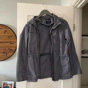 Madewell Fleet Utility Military Jacket Full Zip Small C3394 Grey Blue